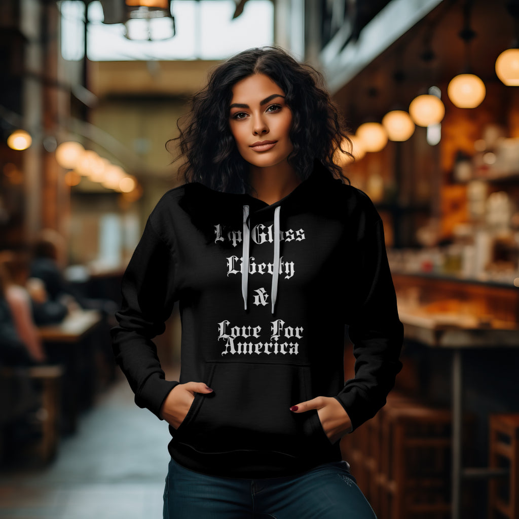 Lip Gloss, Liberty & Love For America Hoodie